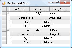 Multi-header grid