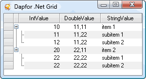 Single-header treelist view